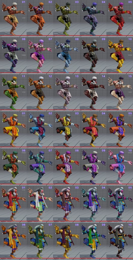 street fighter 5 costumes et couleurs 03