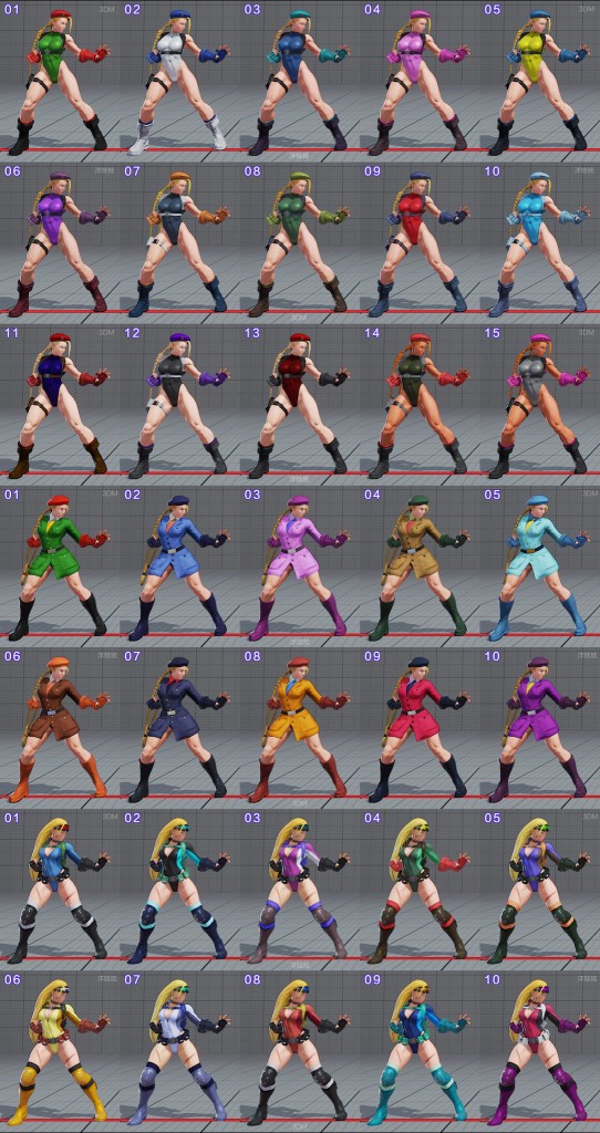 street fighter 5 costumes et couleurs 06