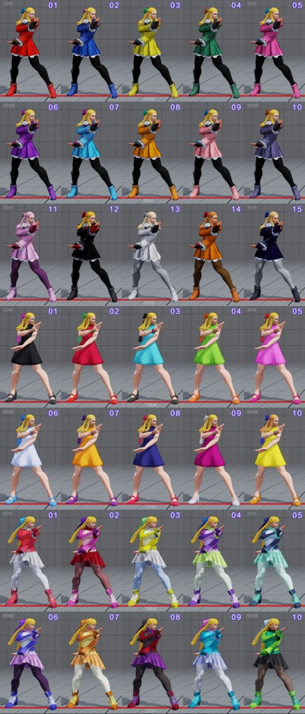 street fighter 5 costumes et couleurs 18