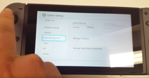 mémoire interne nintendo switch