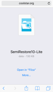 semi restore téléchargement iphone