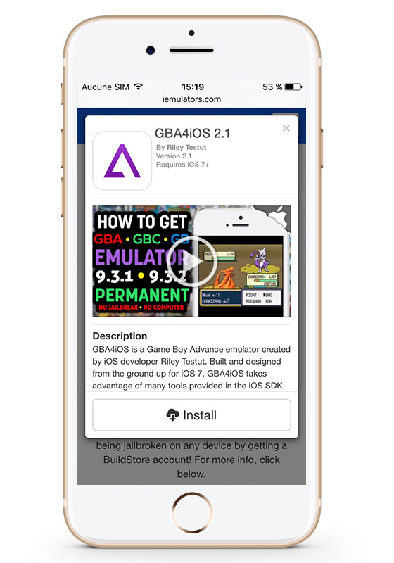 gba4ios install etape