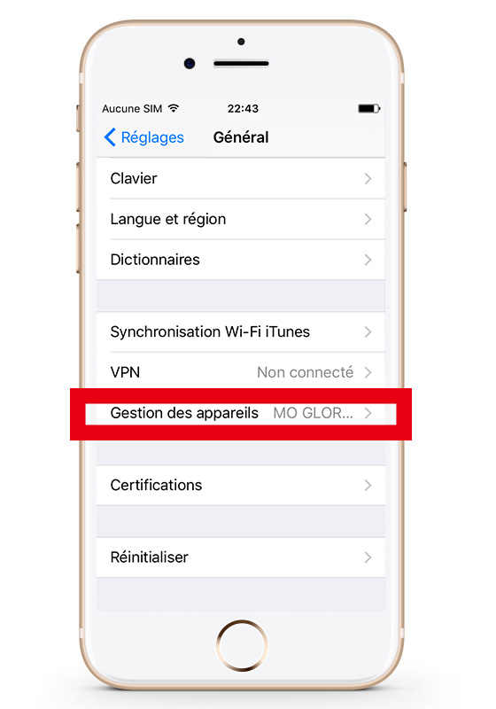 gestion appareil device