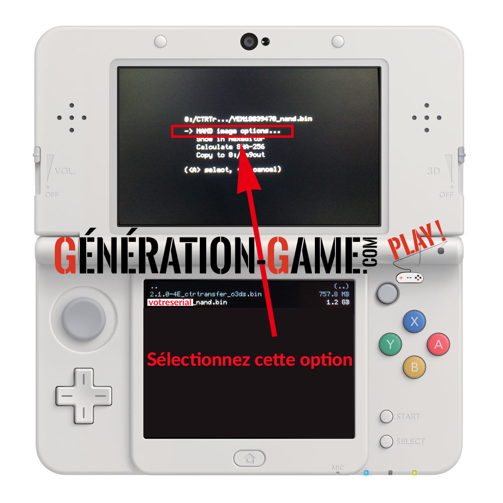 restauration de sa nand 3ds