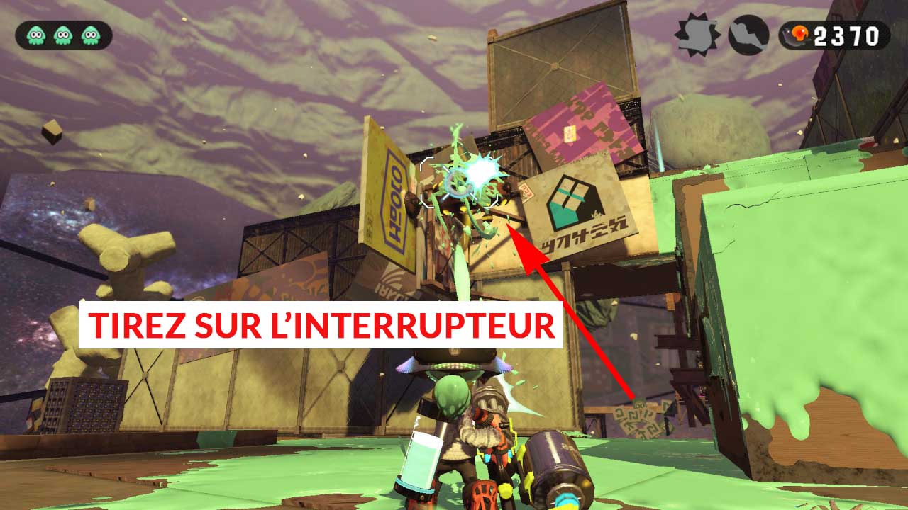 Guide Splatoon 2, ou sont les objets cachés dans le monde 13 « aire des interruptournes, la danse des tiroirs »