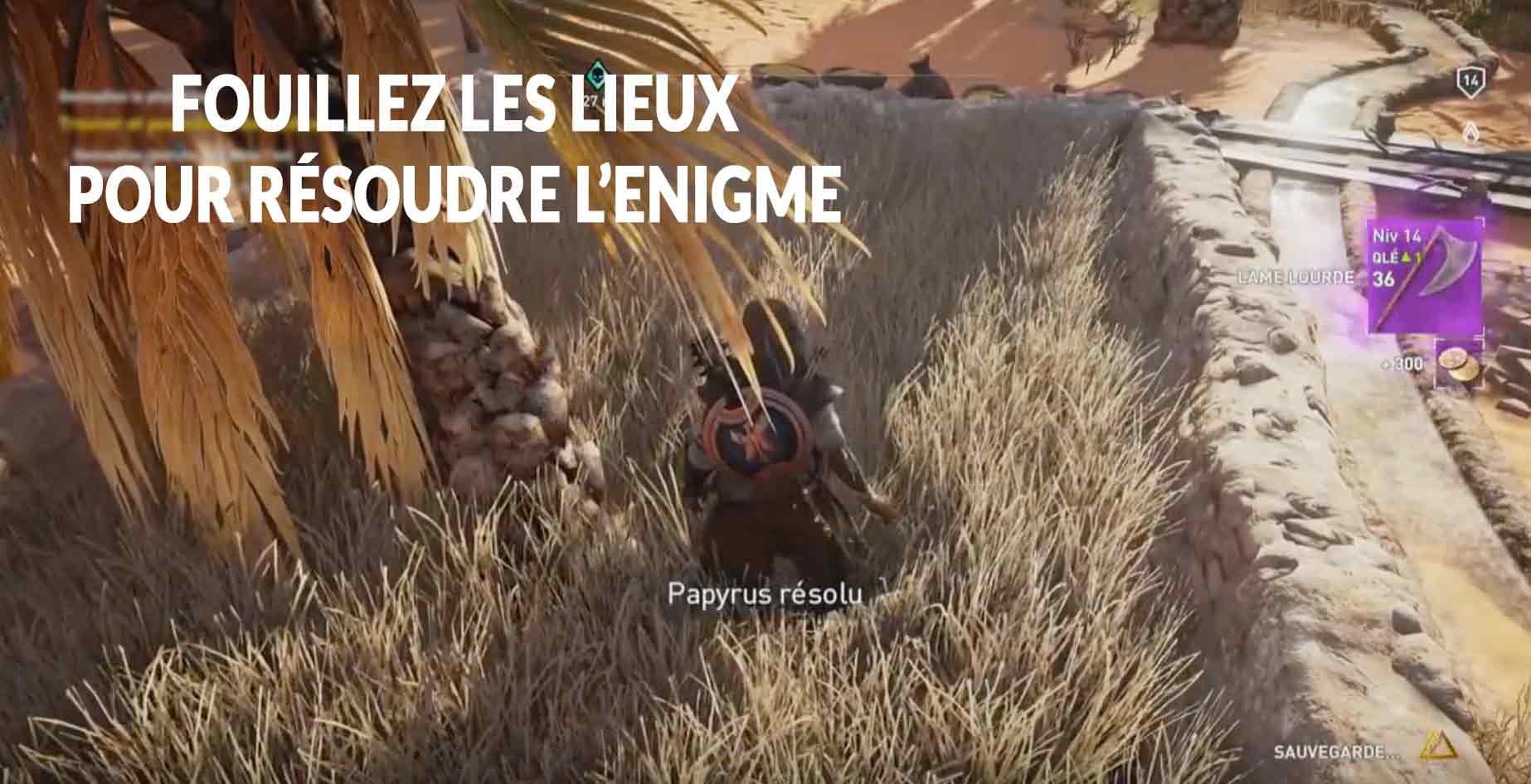 Guide Assassin’s Creed Origins – comment résoudre l’énigme Papyrus du Lac Mareotis – terres fertiles