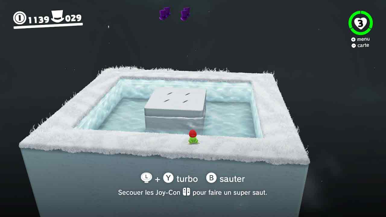 Guide des pièces violettes du pays des chapeaux monde prologue Super Mario Odyssey
