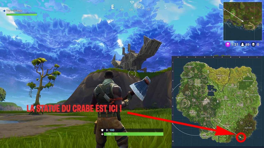 lieu-statue-de-crabe-en-bois-fortnite