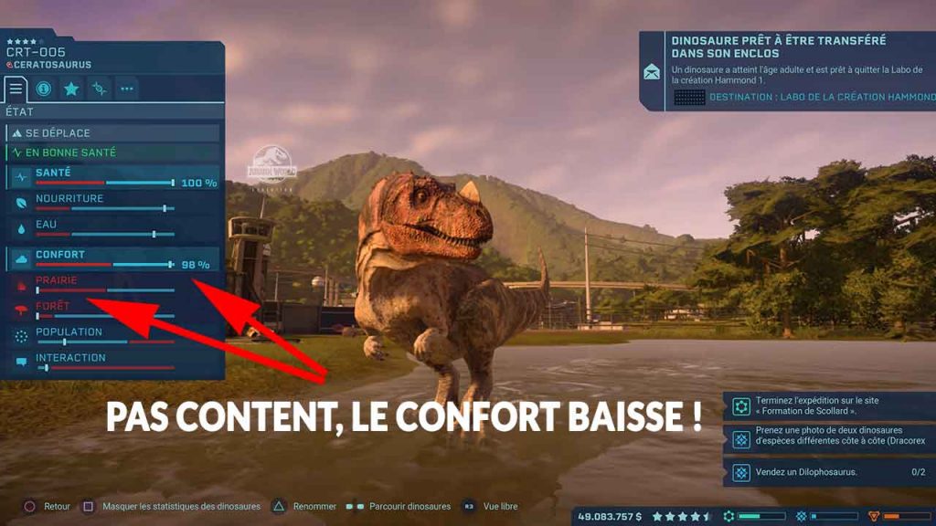 Jurassic-World-Evolution-astuce-confort