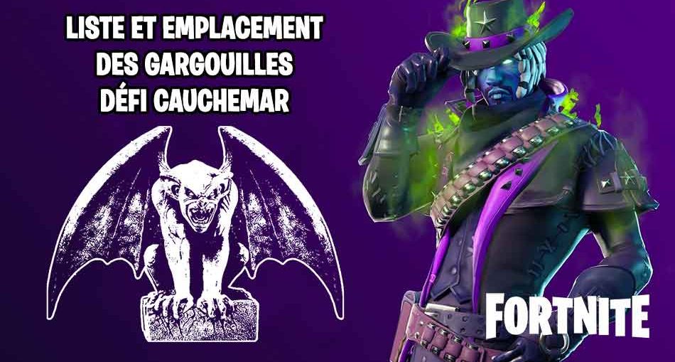 Fortnite Defi Cauchemar Ou Se Trouvent Les Gargouilles Danser - guide defi cauchemar gargouilles fortnite saison 6