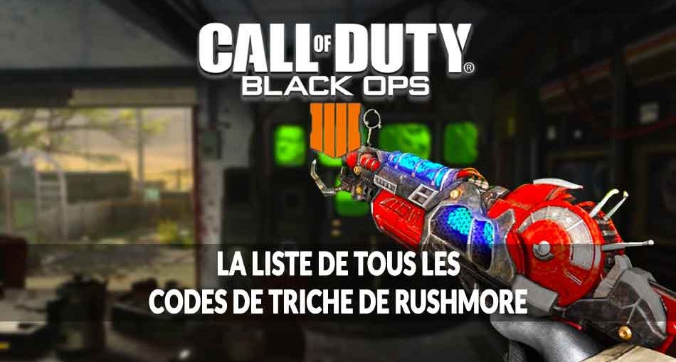 Guide CoD Black OPS 4 la liste de tous les codes de triche ... - 