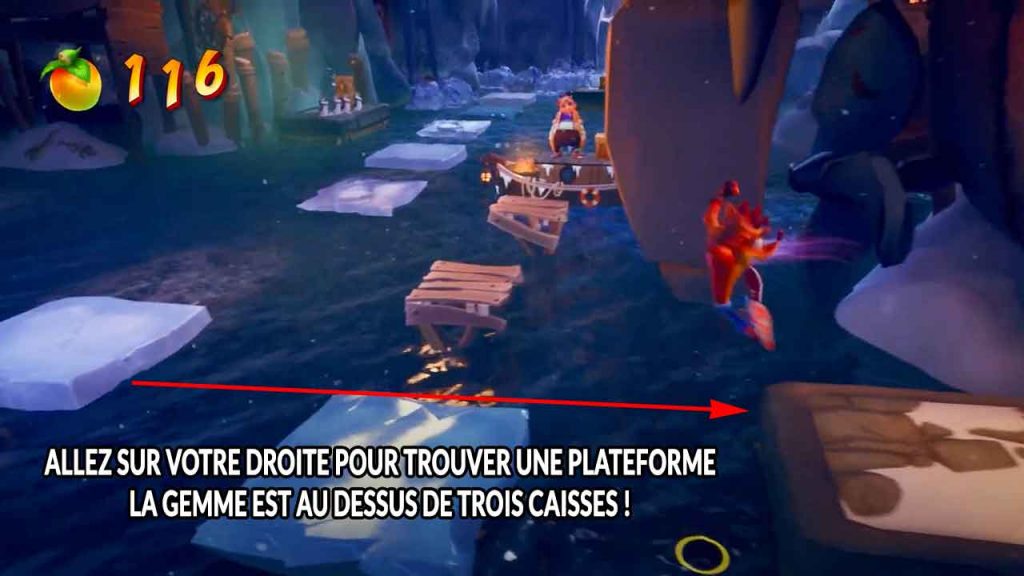 Crash-Bandicoot-4-emplacement-de-la-gemme-19-a-la-neige