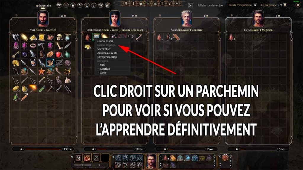 baldurs-gate-3-apprendre-un-sort-dans-un-parchemin