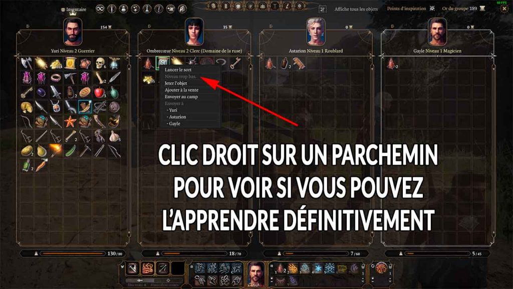 baldurs-gate-3-apprendre-un-sort-dans-un-parchemin