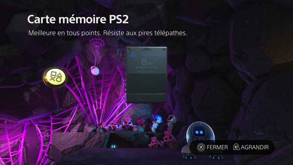 Astros-Playroom-PS5-artefact-carte-memoire-PS2-du-monde-Circuit-SSD