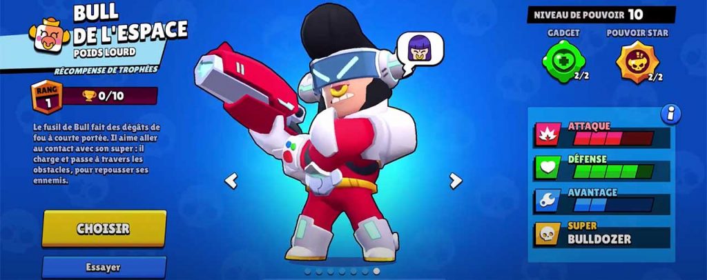 Skin Bull De L Espace Brawl Stars Saison Starr Force Generation Game