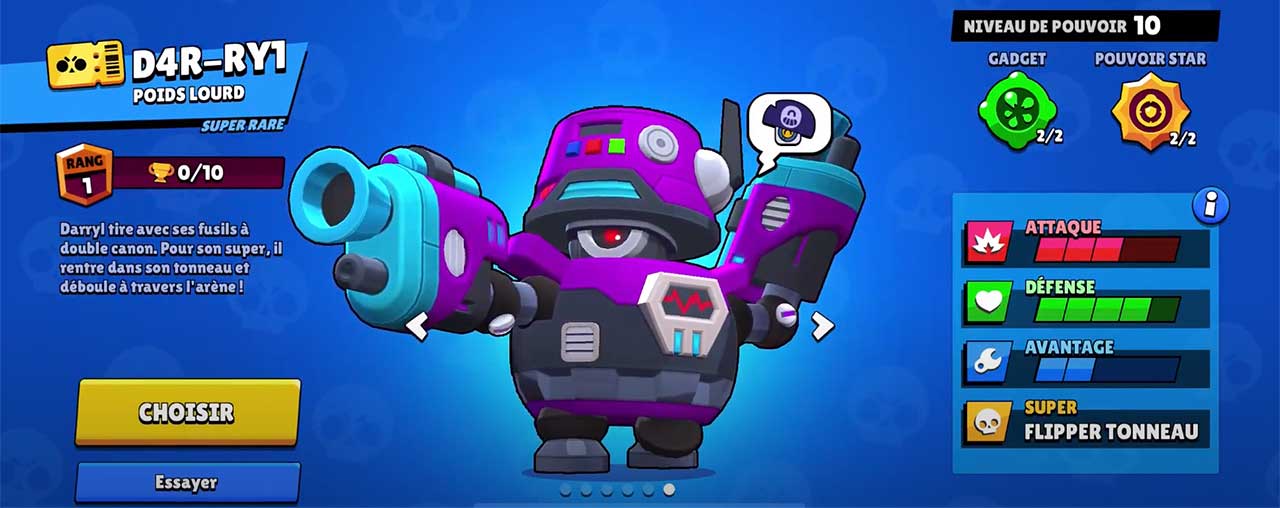 Skin Super Rare D4r Ry1 Brawl Stars Saison Starr Force Generation Game - personnage brawl star rare