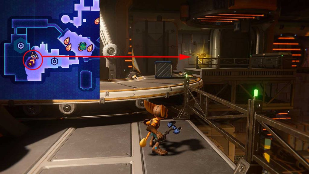 emplacement-boulon-en-or-1-Ratchet-et-Clank-Rift-Apart-planete-Corson-V