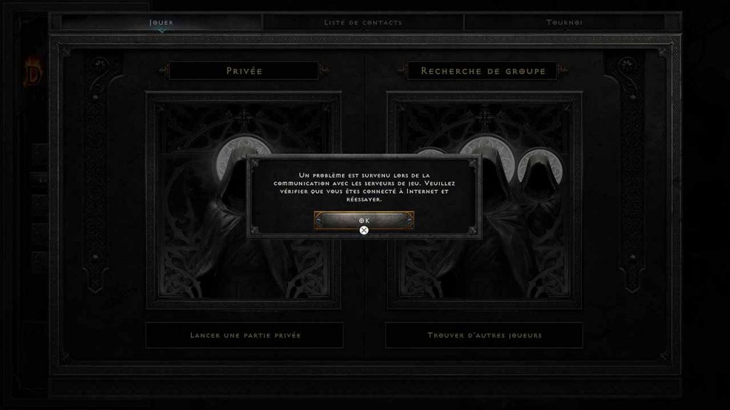 message-connexion-erreur-serveur-Diablo-2-Resurrected