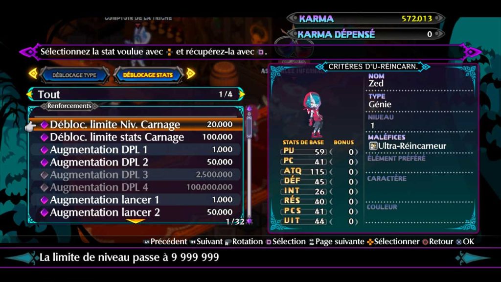 Disgaea-6-Complete-deblocage-limite-niveau-9999