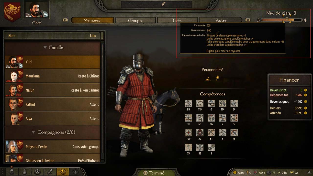 monter-rapidement-son-niveau-de-clan-Mount-et-Blade-2-Bannerlord