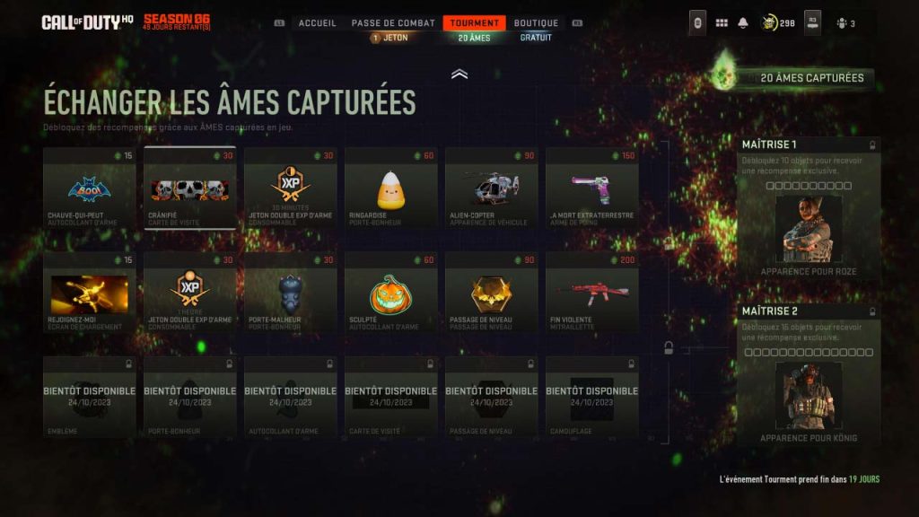liste-recompenses-echanges-d-ames-call-of-duty-halloween-event