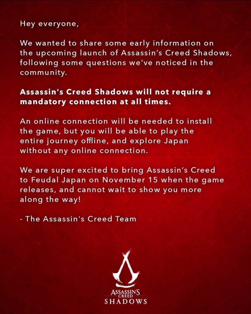 annonce-connexion-internet-permanente-pour-jouer-a-assassins-creed-shadows